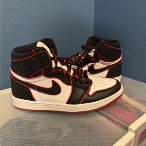 Nike Men's Black, White, and Red High-Top Sneakers